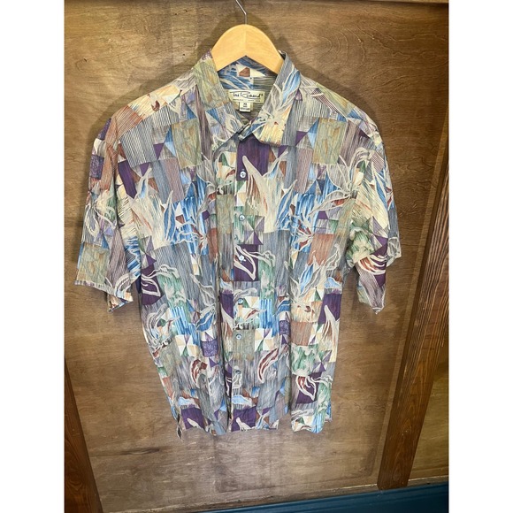 Tori Richard Other - Tori Richard Honolulu Mens XL Cotton Lawn Abstract Geometric Button Down Shirt